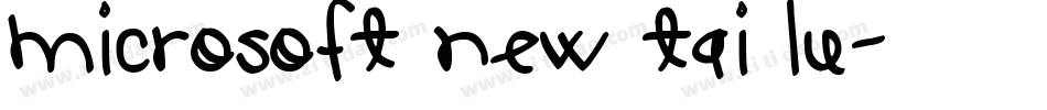 Microsoft New Tai Lu字体转换